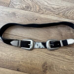Western double buckle horsehair belt size 32” adjustable